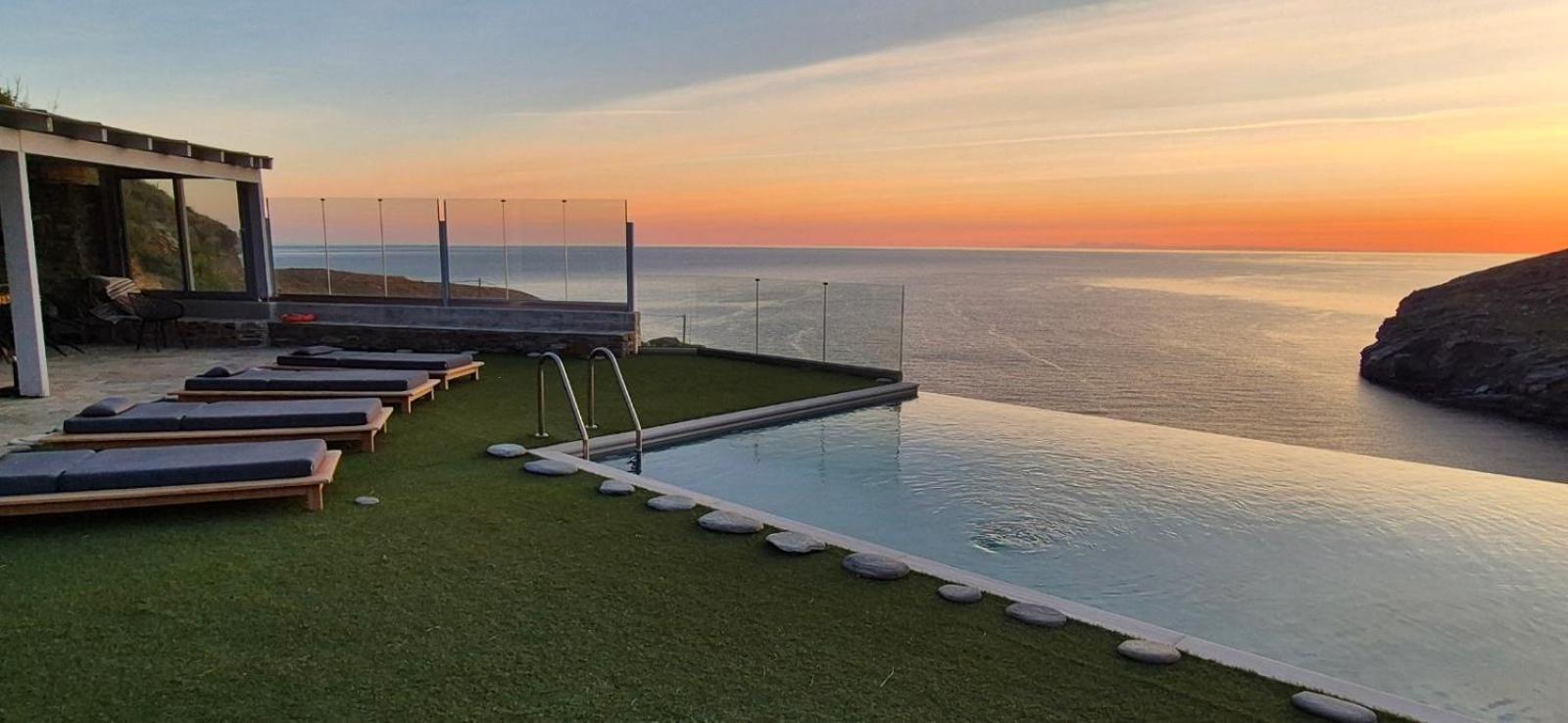 Anastasis Luxury Villa Andros With Heated Pool Sineti Exterior foto