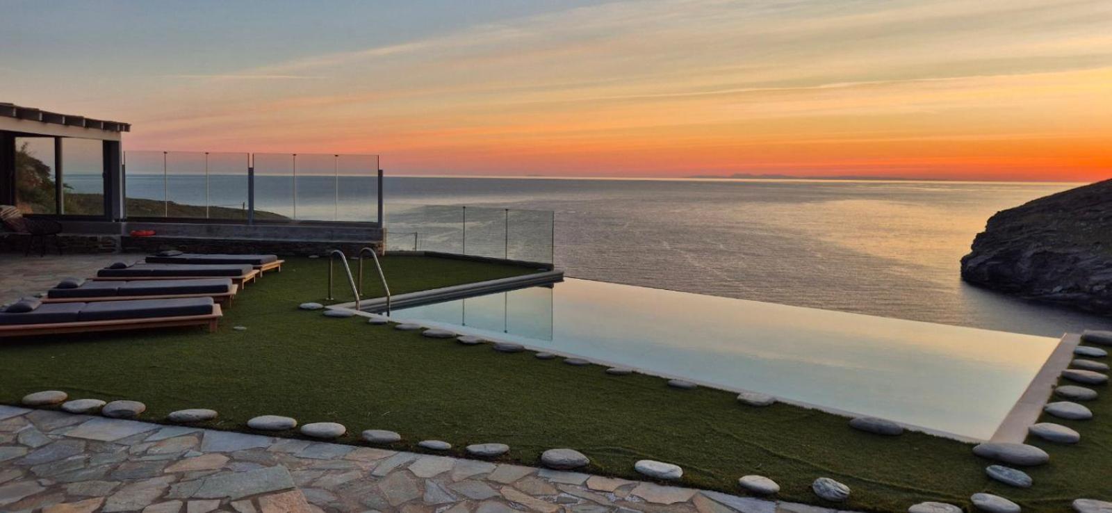 Anastasis Luxury Villa Andros With Heated Pool Sineti Exterior foto