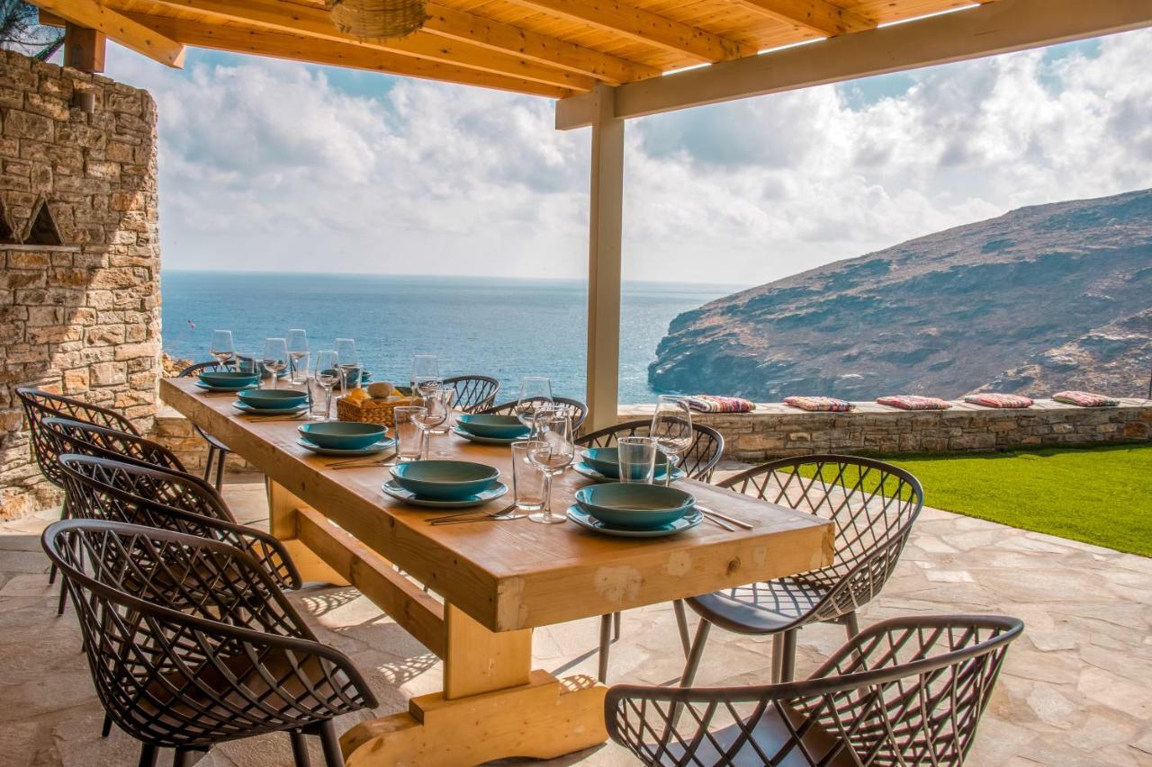 Anastasis Luxury Villa Andros With Heated Pool Sineti Exterior foto